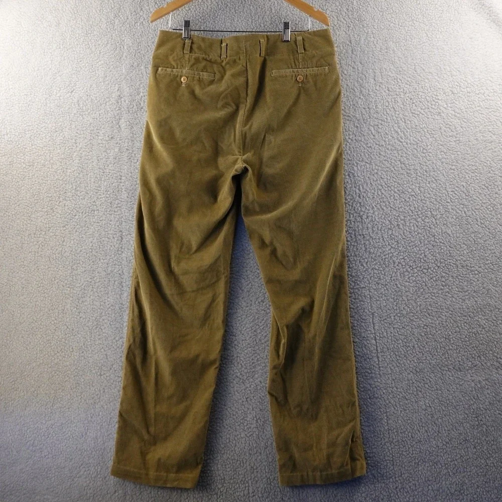 Vintage Mens Brown Drop Loop Corduroy Pleated Front Pants‎ Size 36x30 Casual